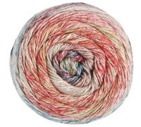 LANA GROSSA Mosaico | Locker verzwirntes Leinen-Viskosegarn mit Baumwollflammen und Streifendruck | Handstrickgarn aus 54% Baumwolle, Leinen & Viskose | 100g Wolle zum Stricken & Häkeln | 270m Garn