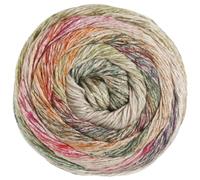 LANA GROSSA Mosaico | Locker verzwirntes Leinen-Viskosegarn mit Baumwollflammen und Streifendruck | Handstrickgarn aus 54% Baumwolle, Leinen & Viskose | 100g Wolle, Stricken & Häkeln | 270m Garn FB8