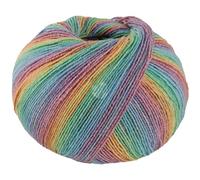 LANA GROSSA MW100 Cotton Bamboo Sole Mix | 4-fädiger Baumwoll Klassiker | Handstrickgarn aus 40% Baumwolle, 25% Schurwolle, 20% Viskose (Bambus), 8% Polyamid & 7% Polyester | 100g & 420m Wolle FB6416