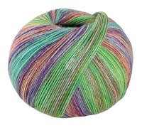 Lana Grossa Meilenweit 100 Seta Piano 3614 Maigrün/Beere/Gelb/Blauviolett/Opalgrün