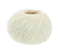 LANA GROSSA Natural Alpaca Pelo | Flauschige Netzgarnstruktur aus Baumwolle gefüllt mit Baby Alpakafasern und Merino Schurwolle | 50g Wolle zum Stricken & Häkeln | 125m Garn FB1