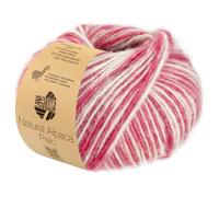 LANA GROSSA Natural Alpaca Pelo | Flauschige Netzgarnstruktur aus Baumwolle gefüllt mit Baby Alpakafasern und Merino Schurwolle | 50g Wolle zum Stricken & Häkeln | 125m Garn FB207