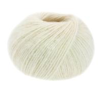 LANA GROSSA Natural Alpaca Pelo | Flauschige Netzgarnstruktur aus Baumwolle gefüllt mit Baby Alpakafasern und Merino Schurwolle | 50g Wolle zum Stricken & Häkeln | 125m Garn FB1