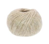 LANA GROSSA Natural Alpaca Pelo | Flauschige Netzgarnstruktur aus Baumwolle gefüllt mit Baby Alpakafasern und Merino Schurwolle | 50g Wolle zum Stricken & Häkeln | 125m Garn FB6