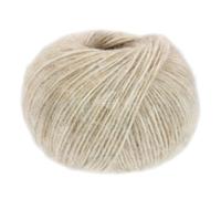 LANA GROSSA Natural Alpaca Pelo | Flauschige Netzgarnstruktur aus Baumwolle gefüllt mit Baby Alpakafasern und Merino Schurwolle | 50g Wolle zum Stricken & Häkeln | 125m Garn FB6