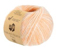 LANA GROSSA Natural Alpaca Pelo | Flauschige Netzgarnstruktur aus Baumwolle gefüllt mit Baby Alpakafasern und Merino Schurwolle | 50g Wolle zum Stricken & Häkeln | 125m Garn FB201