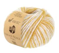 LANA GROSSA Natural Alpaca Pelo | Flauschige Netzgarnstruktur aus Baumwolle gefüllt mit Baby Alpakafasern und Merino Schurwolle | 50g Wolle zum Stricken & Häkeln | 125m Garn FB206