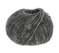 Lana Grossa Wolle Natural Alpaca Pelo 04 – 50 g / 125 m – Dunkelgrau meliert