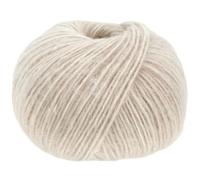 LANA GROSSA Natural Alpaca Pelo | Flauschige Netzgarnstruktur aus Baumwolle gefüllt mit Baby Alpakafasern und Merino Schurwolle | 50g Wolle zum Stricken & Häkeln | 125m Garn FB22