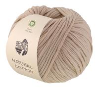 LANA GROSSA Natural Cotton Gots | Bio-Baumwollgarn in Millefili- Zwirnung | Handstrickgarn aus 100% Baumwolle (Bio) | 50g Wolle zum Stricken & Häkeln | 80m Garn