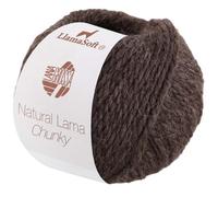 LANA GROSSA Natural Lama Chunky | Voluminöses Garn aus feinen Baby-Lama Fasern | Handstrickgarn aus 100% Lama (Baby) | 50g Wolle zum Stricken & Häkeln | 70m Garn FB14