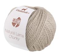 LANA GROSSA Natural Lama Chunky | Voluminöses Garn aus feinen Baby-Lama Fasern | Handstrickgarn aus 100% Lama (Baby) | 50g Wolle zum Stricken & Häkeln | 70m Garn FB12