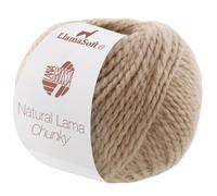 LANA GROSSA Natural Lama Chunky | Voluminöses Garn aus feinen Baby-Lama Fasern | Handstrickgarn aus 100% Lama (Baby) | 50g Wolle zum Stricken & Häkeln | 70m Garn FB10