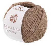 LANA GROSSA Natural Lama Chunky | Voluminöses Garn aus feinen Baby-Lama Fasern | Handstrickgarn aus 100% Lama (Baby) | 50g Wolle zum Stricken & Häkeln | 70m Garn FB11