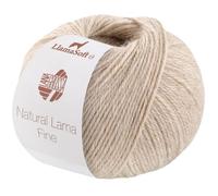 LANA GROSSA Natural Lama Fine | Feine Baby-Lama Fasern klassisch verzwirnt | Handstrickgarn aus 100% Lama (Baby) | 50g Wolle zum Stricken & Häkeln | 150m Garn FB110