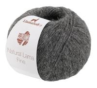 LANA GROSSA Natural Lama Fine | Feine Baby-Lama Fasern klassisch verzwirnt | Handstrickgarn aus 100% Lama (Baby) | 50g Wolle zum Stricken & Häkeln | 150m Garn