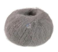 LANA GROSSA Natural Superkid Tweed | Feines Lace-Garn aus 60% Superkid Mohair mit 30% Seide, 7% Baumwolle, 3% Polyester und zarten Tweednoppen | 25g Wolle zum Stricken & Häkeln | 200m Garn FB 636