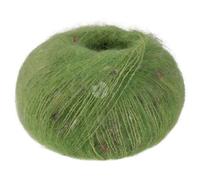 LANA GROSSA Natural Superkid Tweed | Feines Lace-Garn aus 60% Superkid Mohair mit 30% Seide, 7% Baumwolle, 3% Polyester und zarten Tweednoppen | 25g Wolle zum Stricken & Häkeln | 200m Garn FB 633