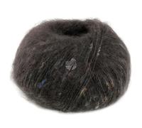 LANA GROSSA Natural Superkid Tweed | Feines Lace-Garn aus 60% Superkid Mohair mit 30% Seide, 7% Baumwolle, 3% Polyester und zarten Tweednoppen | 25g Wolle zum Stricken & Häkeln | 200m Garn FB624