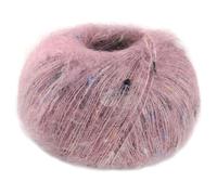 LANA GROSSA Natural Superkid Tweed | Feines Lace-Garn aus 60% Superkid Mohair mit 30% Seide, 7% Baumwolle, 3% Polyester und zarten Tweednoppen | 25g Wolle zum Stricken & Häkeln | 200m Garn