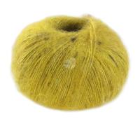 LANA GROSSA Natural Superkid Tweed | Feines Lace-Garn aus 60% Superkid Mohair mit 30% Seide, 7% Baumwolle, 3% Polyester und zarten Tweednoppen | 25g Wolle zum Stricken & Häkeln | 200m Garn