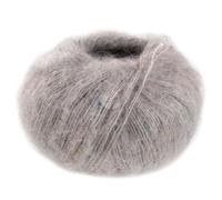 LANA GROSSA Natural Superkid Tweed | Feines Lace-Garn aus 60% Superkid Mohair mit 30% Seide, 7% Baumwolle, 3% Polyester und zarten Tweednoppen | 25g Wolle zum Stricken & Häkeln | 200m Garn FB623