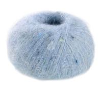LANA GROSSA Natural Superkid Tweed | Feines Lace-Garn aus 60% Superkid Mohair mit 30% Seide, 7% Baumwolle, 3% Polyester und zarten Tweednoppen | 25g Wolle zum Stricken & Häkeln | 200m Garn FB618