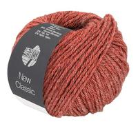 LANA GROSSA New Classic | Klassisch verzwirntes Garn mit Bambusfasern und Yak | Handstrickgarn aus 48% Schurwolle, 36% Viskose, 8% Yak & 8% Nylon | 50g Wolle zum Stricken & Häkeln | 100m Garn FB 14