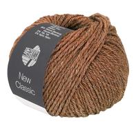 LANA GROSSA New Classic | Klassisch verzwirntes Garn mit Bambusfasern und Yak | Handstrickgarn aus 48% Schurwolle, 36% Viskose, 8% Yak & 8% Nylon | 50g Wolle zum Stricken & Häkeln | 100m Garn FB 15