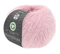 LANA GROSSA PER FORTUNA Häkelwolle, 190 m (flauschiges Kettengarn aus Bio-Baumwolle mit GOTS-Zertifikat), 50 g, 036 - Rosé