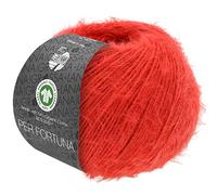 LANA GROSSA Per Fortuna GOTS | Leichtes Sommerflauschgarn mit Baumwolle | Handstrickgarn aus 74% Baumwolle (Bio) & 26% Polyamid | 50g Wolle zum Stricken & Häkeln | 190m Garn FB 2
