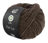 LANA GROSSA Per Lei GOTS | Klassisches Merino-Dochtgarn, GOTS zertifiziert | Handstrickgarn aus 100% Schurwolle | 50g Wolle zum Stricken & Häkeln | 60m Garn FB 49