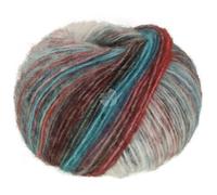 LANA GROSSA Picasso | Soffilo mit 36% Baby Alpaka, 36% Schurwolle (Merino extrafine), 28% Polyamid und interessantem Farbeffekt |50g Wolle zum Stricken & Häkeln | 210m GarnFB 18