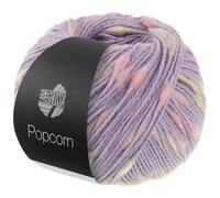 LANA GROSSA Popcorn | Effektnetzgarn gefüllt mit bunten, flauschigen Farbspots | Handstrickgarn aus 100% Baumwolle | 50g Wolle, Stricken & Häkeln | 125m Garn FB 5
