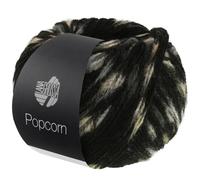LANA GROSSA Popcorn | Effektnetzgarn gefüllt mit bunten, flauschigen Farbspots | Handstrickgarn aus 100% Baumwolle | 50g Wolle, Stricken & Häkeln | 125m Garn FB 8