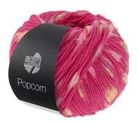 LANA GROSSA Popcorn | Effektnetzgarn gefüllt mit bunten, flauschigen Farbspots | Handstrickgarn aus 100% Baumwolle | 50g Wolle, Stricken & Häkeln | 125m Garn FB 3