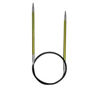 Lana Grossa Rundstricknadel Aluminium | leicht & stabil | glatte Oberfläche für müheloses Stricken | ideal für alle Garne | langlebig & komfortabel | 100/5,0