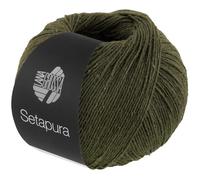 LANA GROSSA Setapura | Angenehm weiches, mattes Seidengarn | Handstrickgarn aus 100% Seide | 50g Wolle zum Stricken & Häkeln | 200m Garn FB3