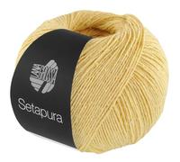 LANA GROSSA Setapura | Angenehm weiches, mattes Seidengarn | Handstrickgarn aus 100% Seide | 50g Wolle zum Stricken & Häkeln | 200m Garn FB1