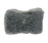 LANA GROSSA »Setasuri« Häkelwolle, (25 Gramm), herrliche Suri-Alpakawolle, Anthrazit - 0018