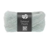 LANA GROSSA Setasuri Pearls | Feines Lace-Garn aus 50% Suri-Alpakafasern mit 22% Seide, 16% Baumwolle und 12% Glasperlen |25g Wolle zum Stricken & Häkeln | 140m GarnFB 209