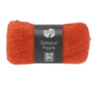 LANA GROSSA Setasuri Pearls | Feines Lace-Garn aus 50% Suri-Alpakafasern mit 22% Seide, 16% Baumwolle und 12% Glasperlen |25g Wolle zum Stricken & Häkeln | 140m GarnFB 204
