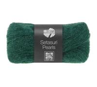 LANA GROSSA Setasuri Pearls | Feines Lace-Garn aus 50% Suri-Alpakafasern mit 22% Seide, 16% Baumwolle und 12% Glasperlen |25g Wolle zum Stricken & Häkeln | 140m GarnFB 212