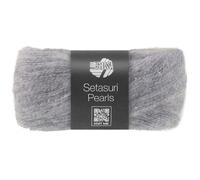 LANA GROSSA Setasuri Pearls | Feines Lace-Garn aus 50% Suri-Alpakafasern mit 22% Seide, 16% Baumwolle und 12% Glasperlen |25g Wolle zum Stricken & Häkeln | 140m GarnFB 208