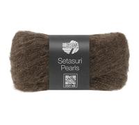 LANA GROSSA Setasuri Pearls | Feines Lace-Garn aus 50% Suri-Alpakafasern mit 22% Seide, 16% Baumwolle und 12% Glasperlen |25g Wolle zum Stricken & Häkeln | 140m GarnFB 215
