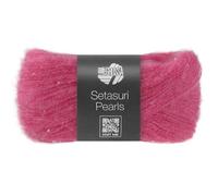LANA GROSSA Setasuri Pearls | Feines Lace-Garn aus 50% Suri-Alpakafasern mit 22% Seide, 16% Baumwolle und 12% Glasperlen |25g Wolle zum Stricken & Häkeln | 140m GarnFB 206