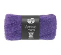LANA GROSSA Setasuri Pearls | Feines Lace-Garn aus 50% Suri-Alpakafasern mit 22% Seide, 16% Baumwolle und 12% Glasperlen |25g Wolle zum Stricken & Häkeln | 140m GarnFB 207
