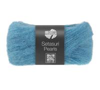 LANA GROSSA Setasuri Pearls | Feines Lace-Garn aus 50% Suri-Alpakafasern mit 22% Seide, 16% Baumwolle und 12% Glasperlen |25g Wolle zum Stricken & Häkeln | 140m GarnFB 210