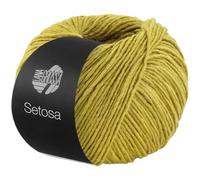 LANA GROSSA Setosa | Schimmerndes Dochtgarn aus Seide und Merinowolle | Handstrickgarn aus 65% Schurwolle (superfein) & 35% Seide | 50g Wolle zum Stricken & Häkeln | 150m Garn FB18