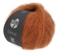 LANA GROSSA Silkhair | Feines Lace-Garn aus Superkid Mohair mit Seide | Handstrickgarn aus 70% Mohair (Superkid) & 30% Seide | 25g Wolle zum Stricken & Häkeln | 210m Garn FB 181